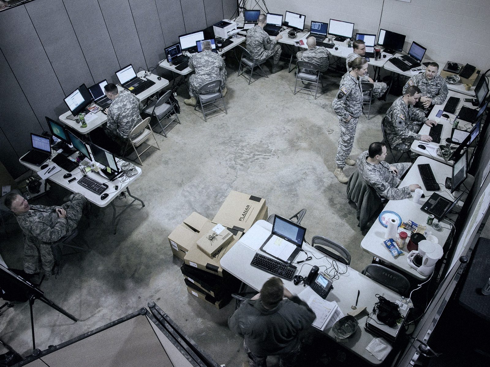 Sala de operaciones de ciberdefensa